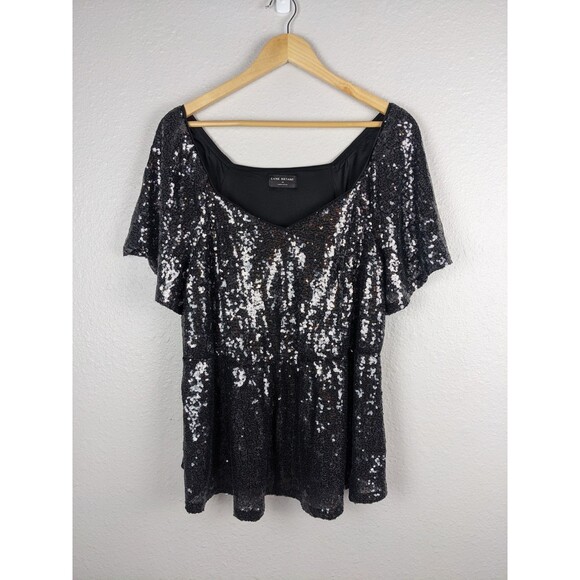 Sequin Black Top - Picture 2 of 8